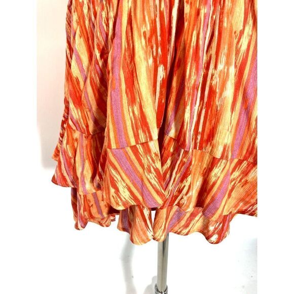 Free People One Shoulder Dress Rope Belt Ruffle Greek Goddess Size M NEW - Picture 12 of 16